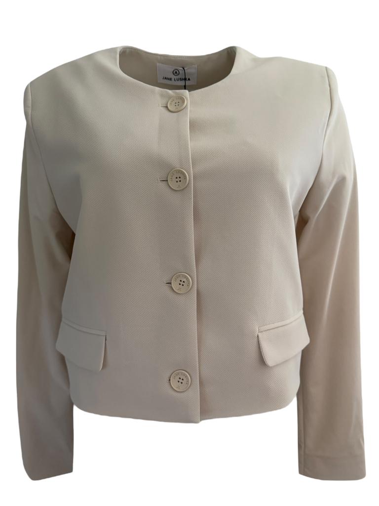 Jane Lushka blazer NIEUW L, Maat 38/40 (M), Beige, Nieuw, Ophalen of Verzenden
