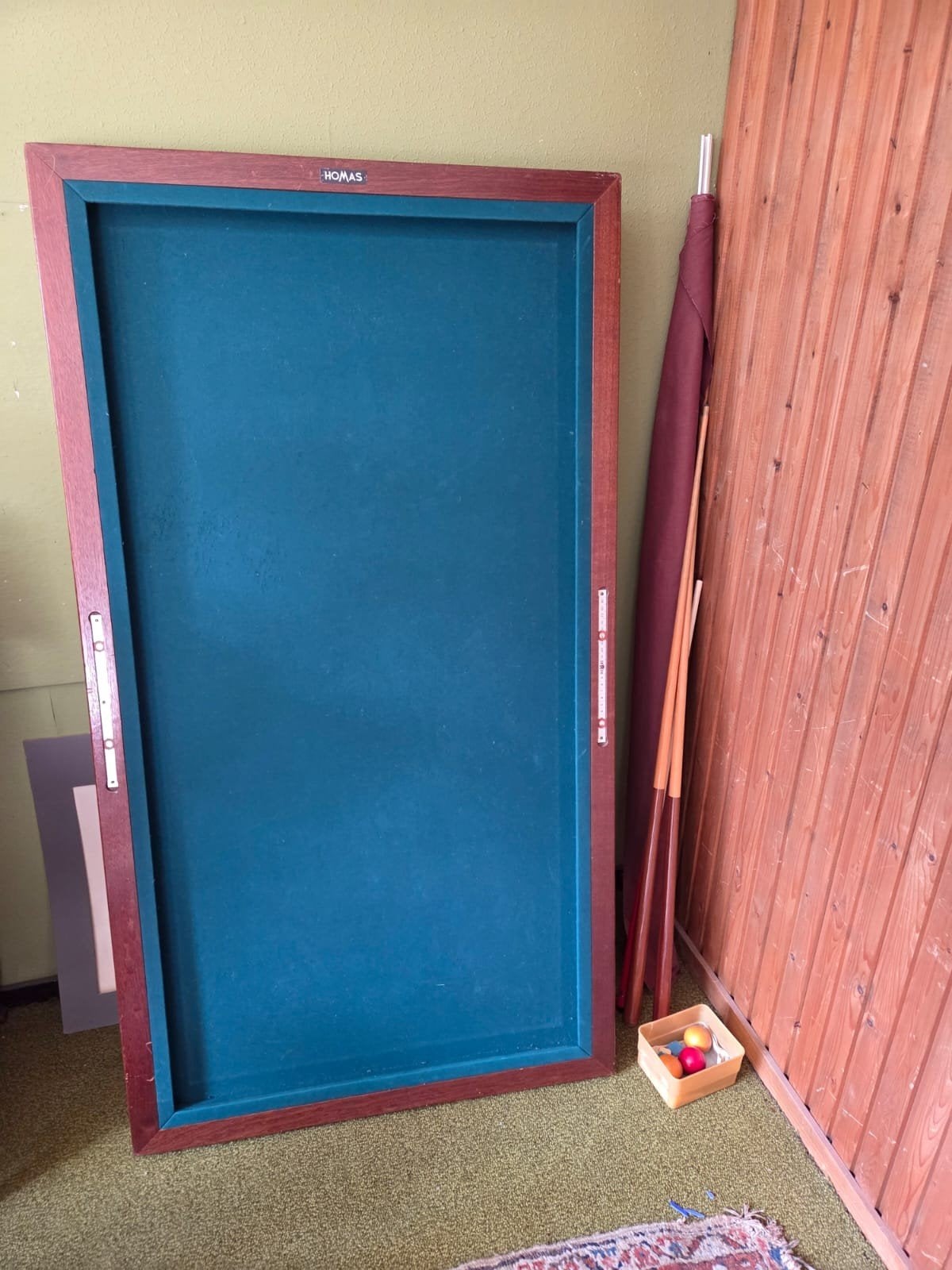 Biljarttafel Homas met keuen en ballen, Sport en Fitness, Biljarten en Poolen, Gebruikt, Onbekend, Biljarttafel, Onbekend