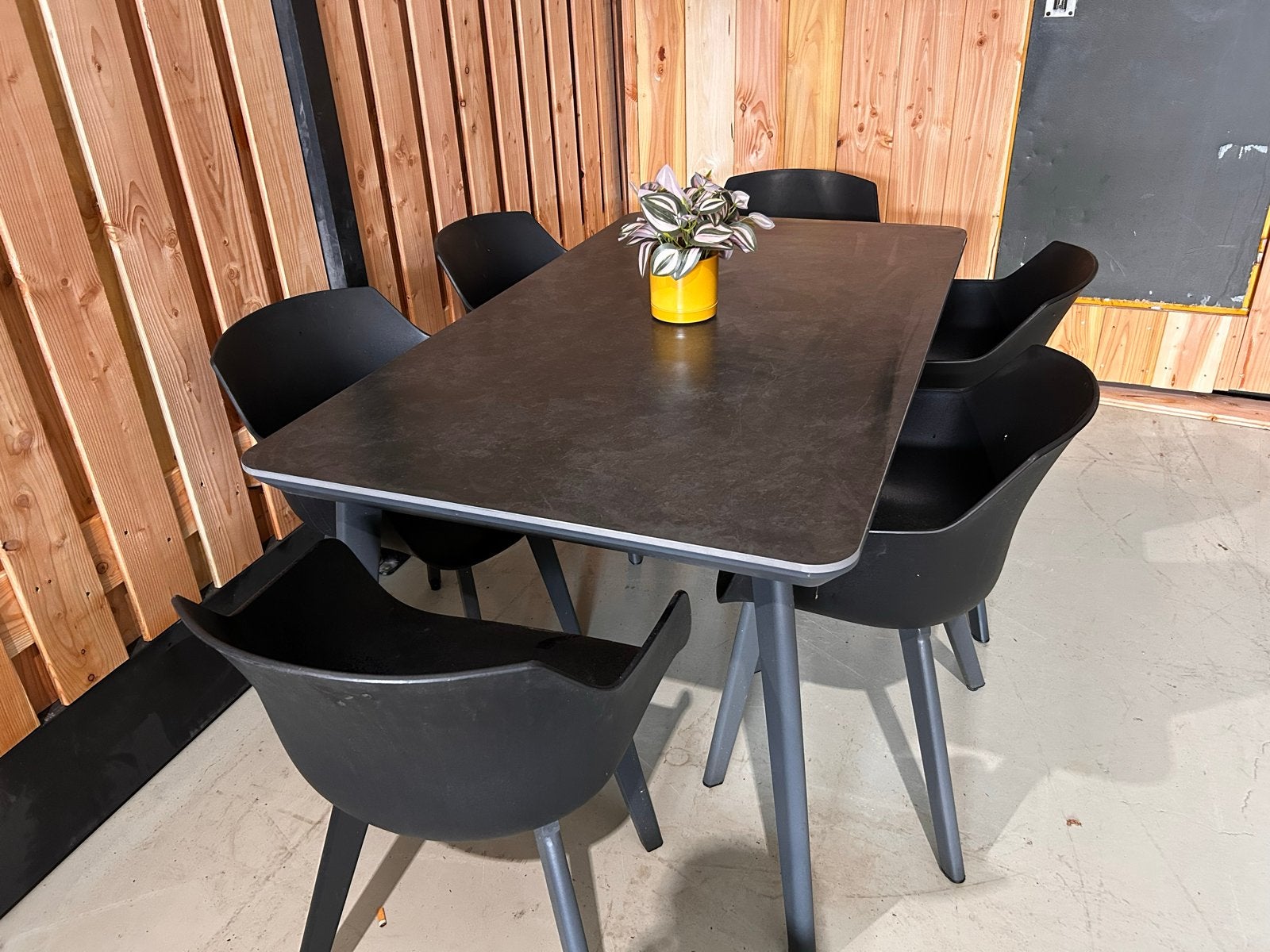 Moderne Lifestyle dining tuinset - Antraciet (6 personen), Ophalen, Gebruikt, ., 6 zitplaatsen