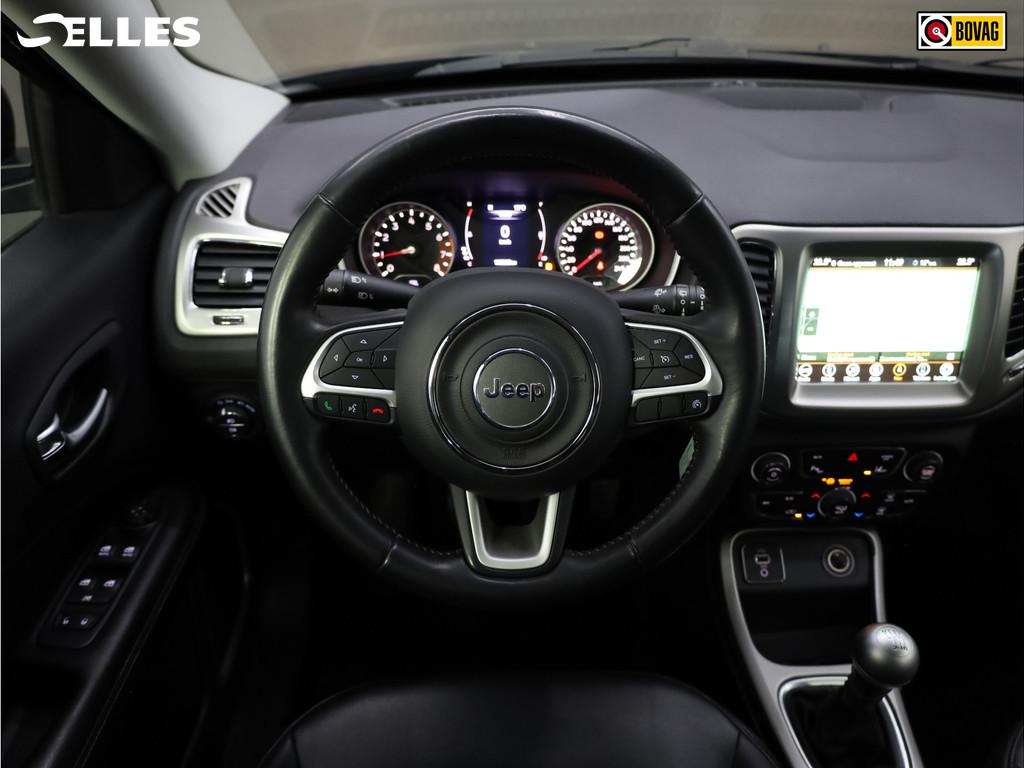 Jeep Compass 1.4 MultiAir Longitude | Trekhaak | Apple Carpl, Voorwielaandrijving, 450 kg, Gebruikt, Leder en Stof