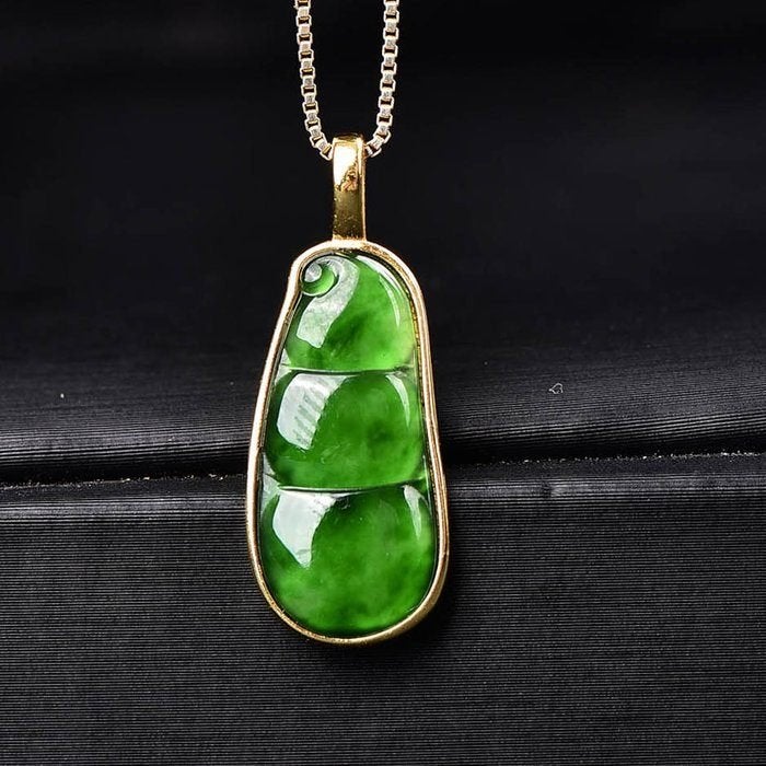 S925 Ketting met Natuurlijke Jadeïet | ALGT Certificaat, Nieuw, Ophalen of Verzenden, Met edelsteen, Goud