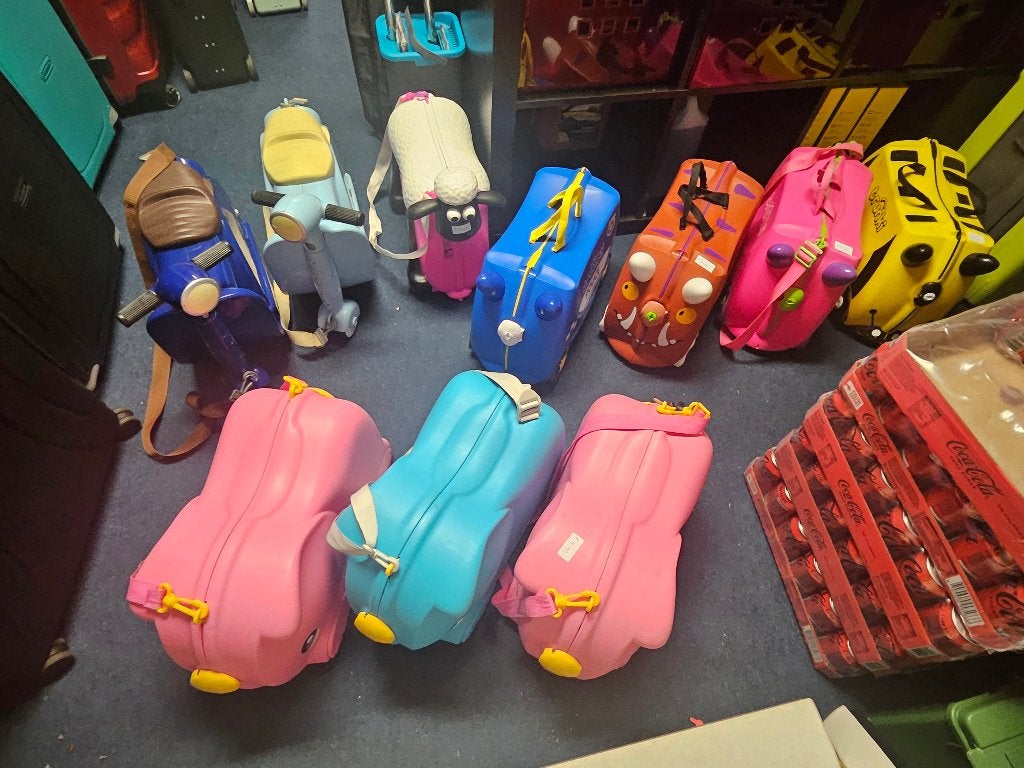 kinderkoffer diverse Trunki Skoot Shaun, Gebruikt, Hard kunststof, Minder dan 50 cm, Ophalen of Verzenden