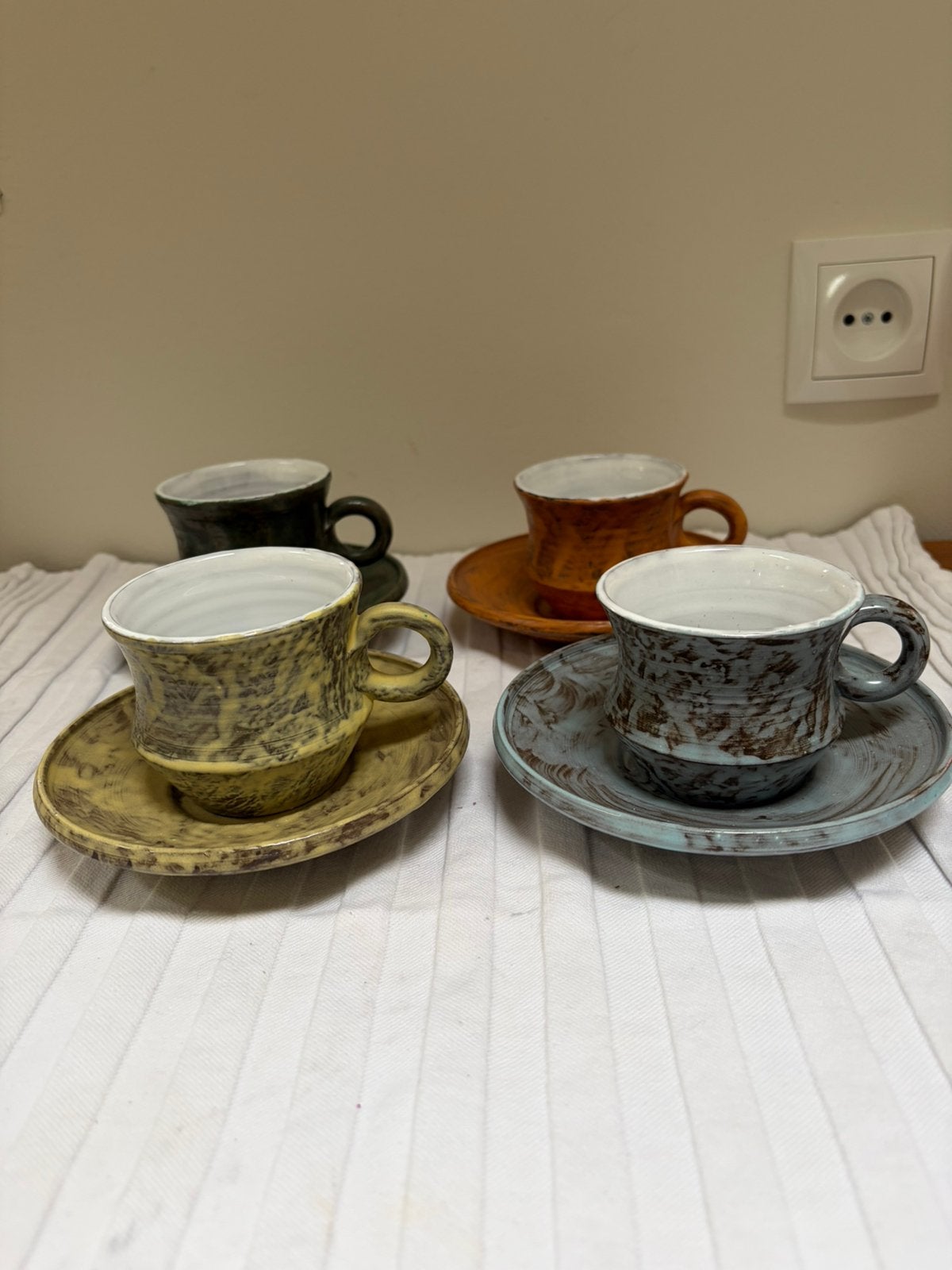 4 vintage Amha kop en schotels, Ophalen of Verzenden