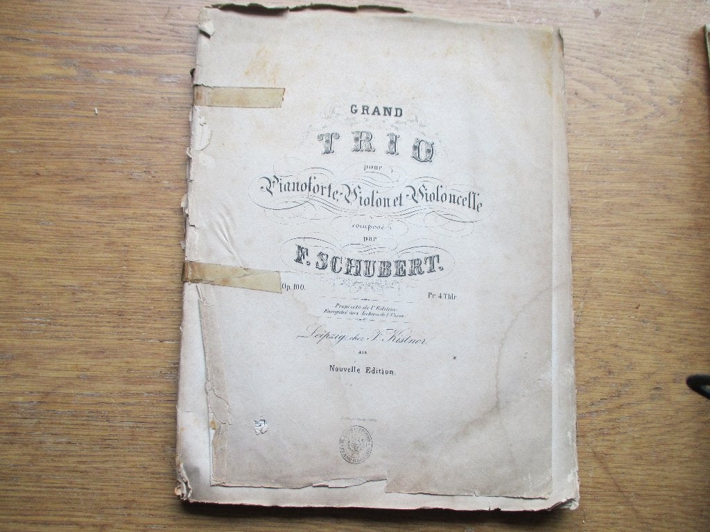 Schubert-grand trio - piano + viool + cello, Gebruikt, Klassiek, Ophalen of Verzenden, Artiest of Componist