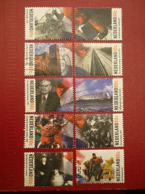 1999 Hoogtepunten uit de 20e eeuw serie gest. NVPH 1842-1851, Postzegels en Munten, Postzegels | Nederland, Ophalen of Verzenden