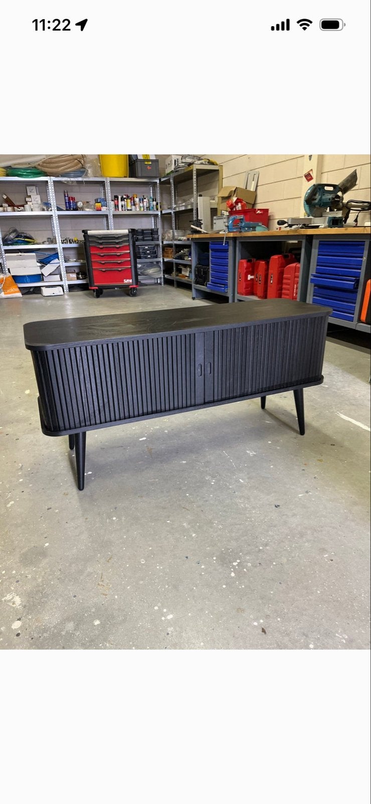 Zuiver Barbier dressoir tv-meubel zwart, 100 tot 150 cm, Ophalen of Verzenden, Zo goed als nieuw, Minder dan 100 cm