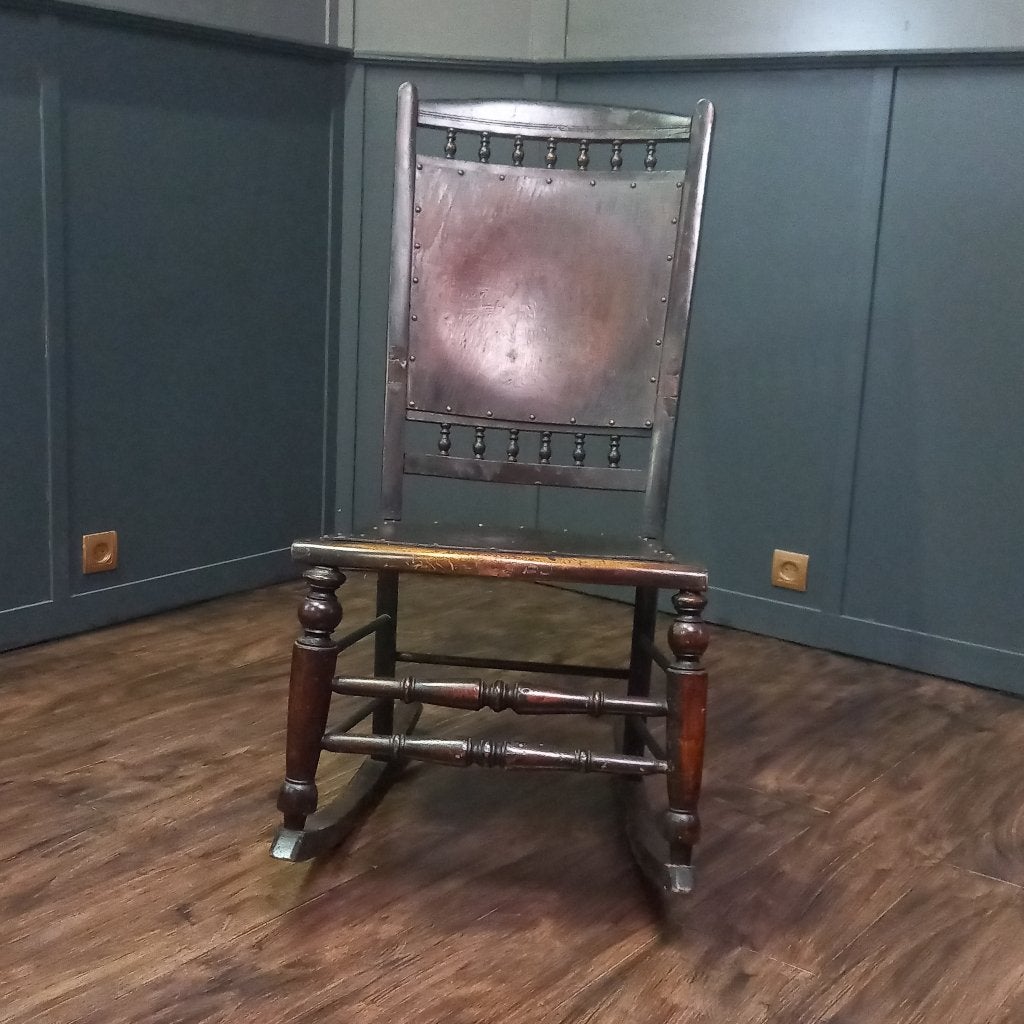 Antieke Engelse Beuken Schommelstoel Cottagestijl, Antiek en Kunst, Antiek | Meubels | Stoelen en Banken, Ophalen of Verzenden