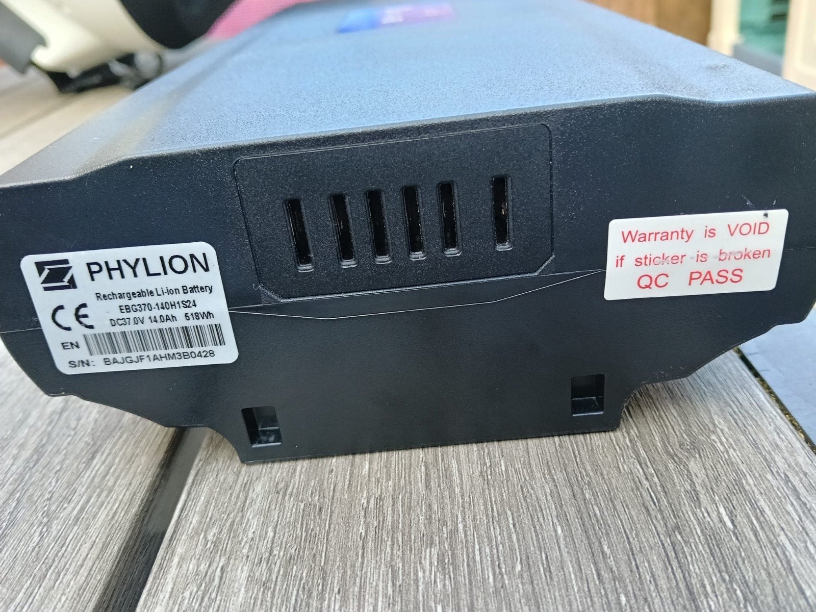 Phylion E-bike Accu EB0370-140H1S24 - 37V 14Ah 518Wh, Ophalen of Verzenden, Gebruikt