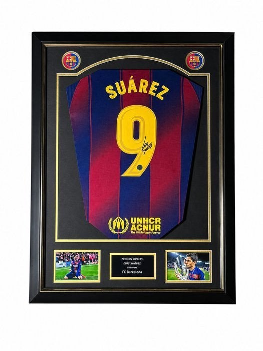 Luis Suarez Singed FC Barcelona Jersey Premium Frame, Buitenlandse clubs, Shirt, Ophalen of Verzenden, Zo goed als nieuw