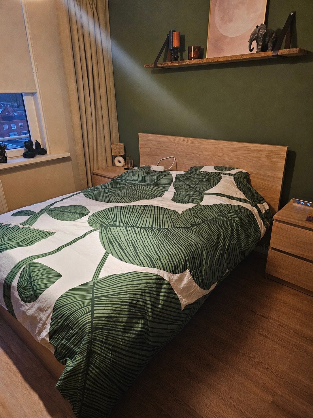 Malm bed 160x200 met 2 nachtkastjes, Ophalen, Tweepersoons