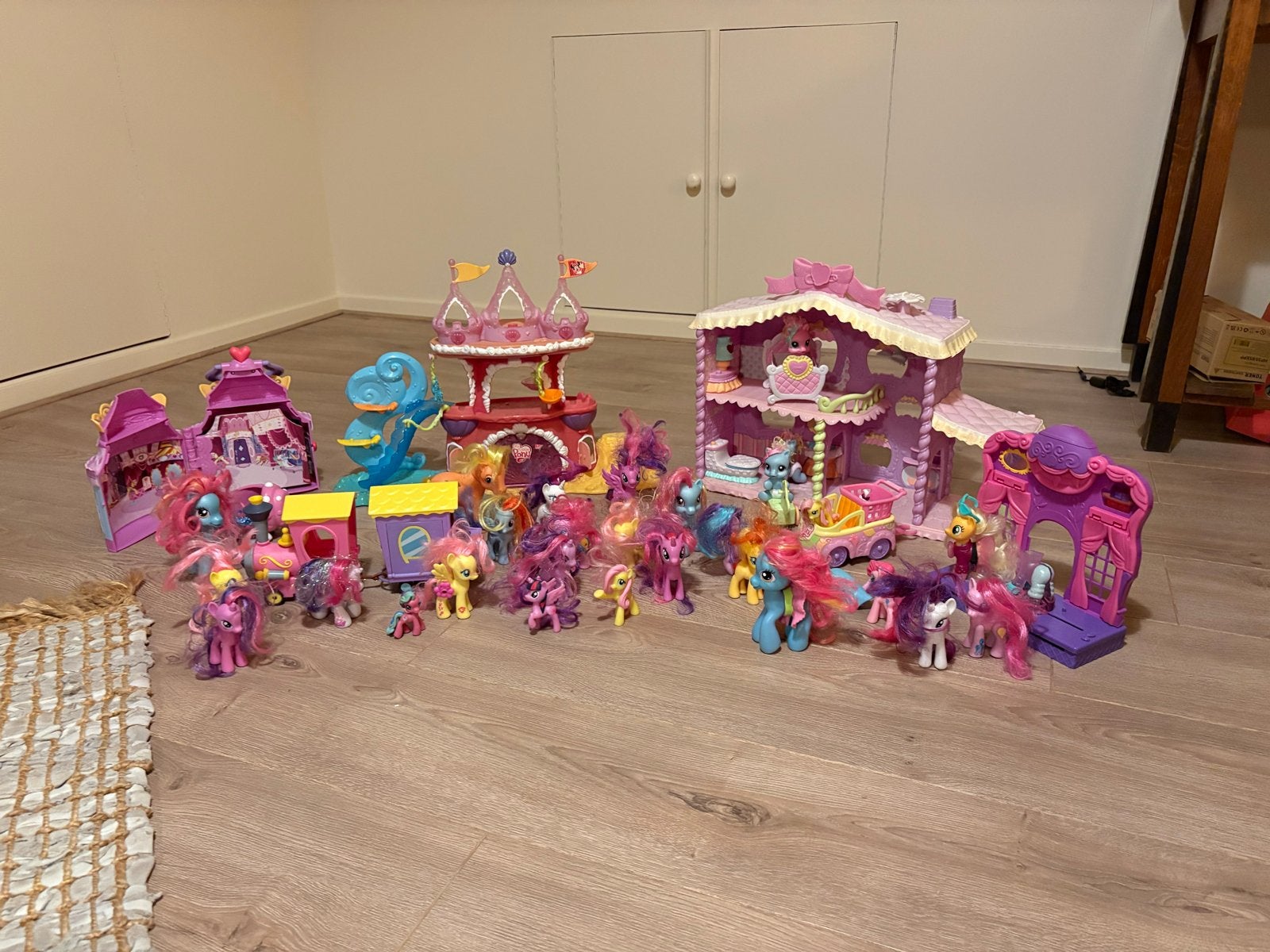 Grote My Little Pony speelset met veel pony's en accessoires, Ophalen, Gebruikt, Meisje