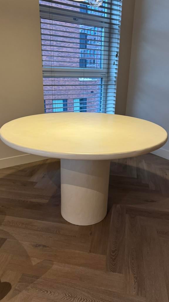 Ronde MDF eettafel sklum diameter:Ø120 cm, Ophalen, Gebruikt, 50 tot 100 cm, Rond