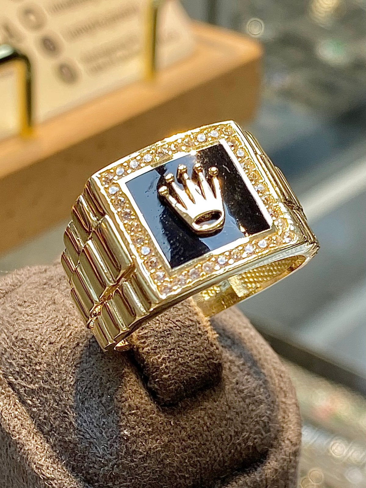 14k Gouden Massieve Rolex Ring, 20 of groter, Heer, Nieuw, Ophalen of Verzenden