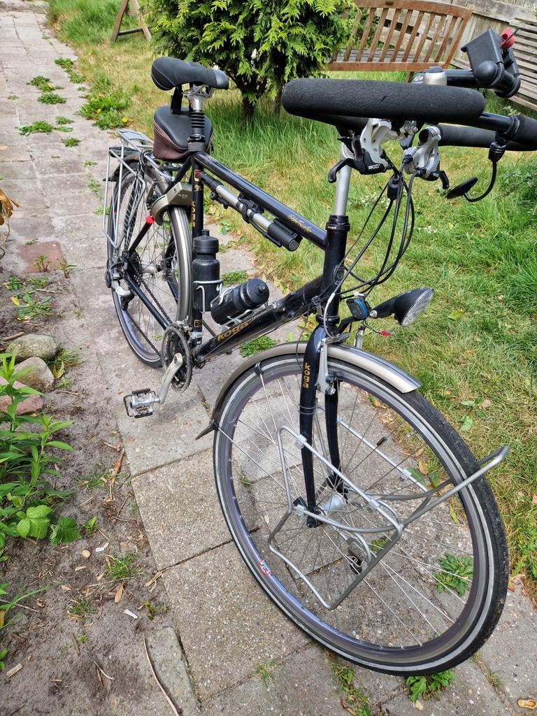 Koga Miyata toerfiets met voor- en achterdrager, Gebruikt, Velgrem, Versnellingen, 57 tot 61 cm