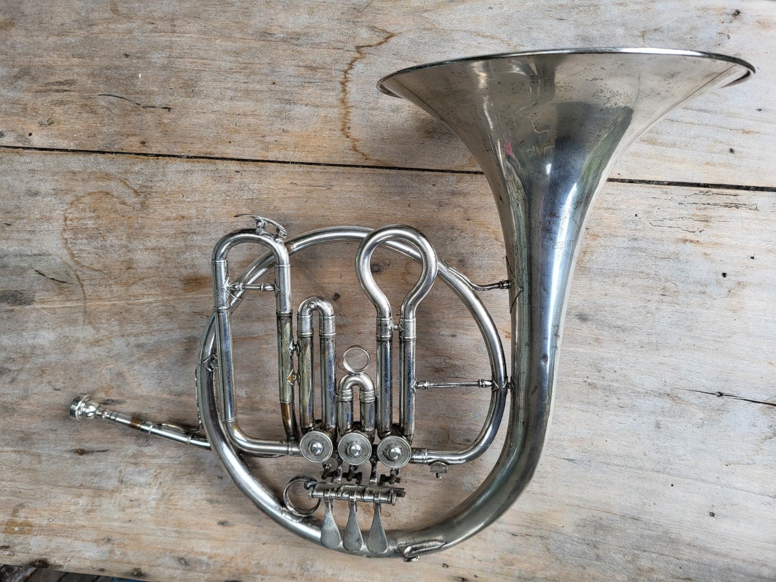 oude meister franz Kaiser Es hoorn, Muziek en Instrumenten, Blaasinstrumenten | Hoorns, Ophalen of Verzenden, Gebruikt