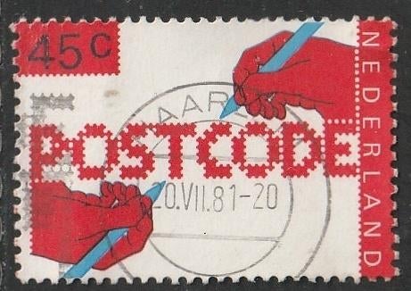 Nederland 1978 1152 Postcode 45c, Gest Haarlem, Ophalen of Verzenden, Na 1940, Gestempeld