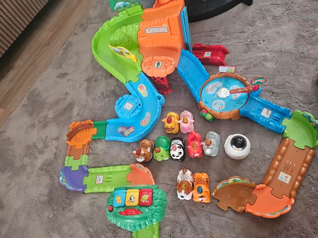 Zoefzoef dieren + baan, Ophalen of Verzenden, Gebruikt