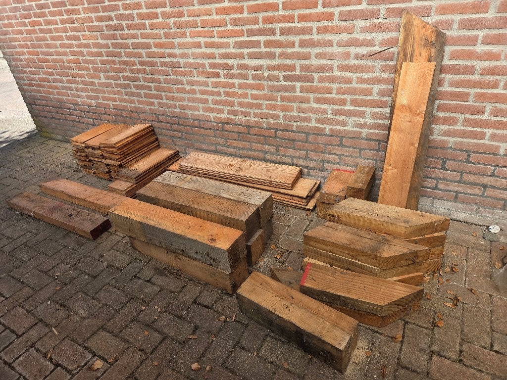 Douglas hout palen, balken en planken, Ophalen, Overige typen, Nieuw, 50 mm of meer