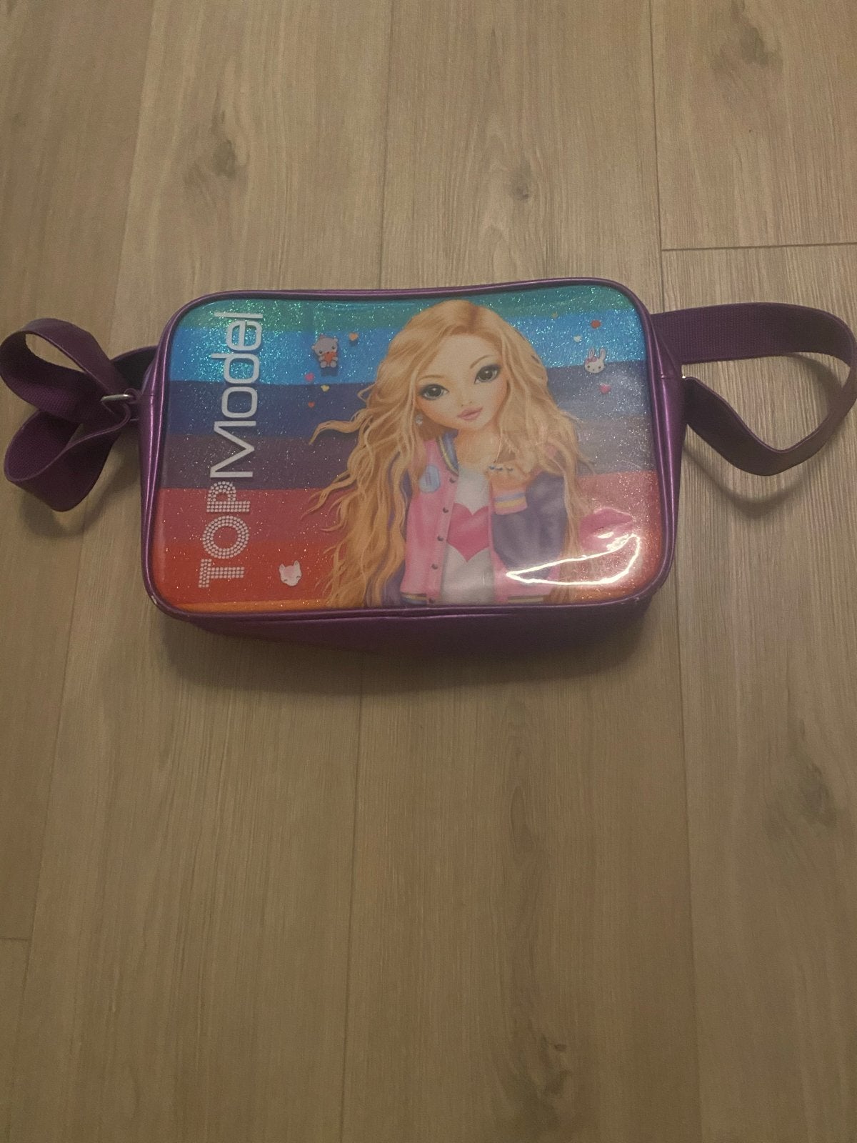 TOPModel schoudertasje / rugzakje met glitter, Overige merken, Gebruikt, Minder dan 30 cm, Ophalen of Verzenden
