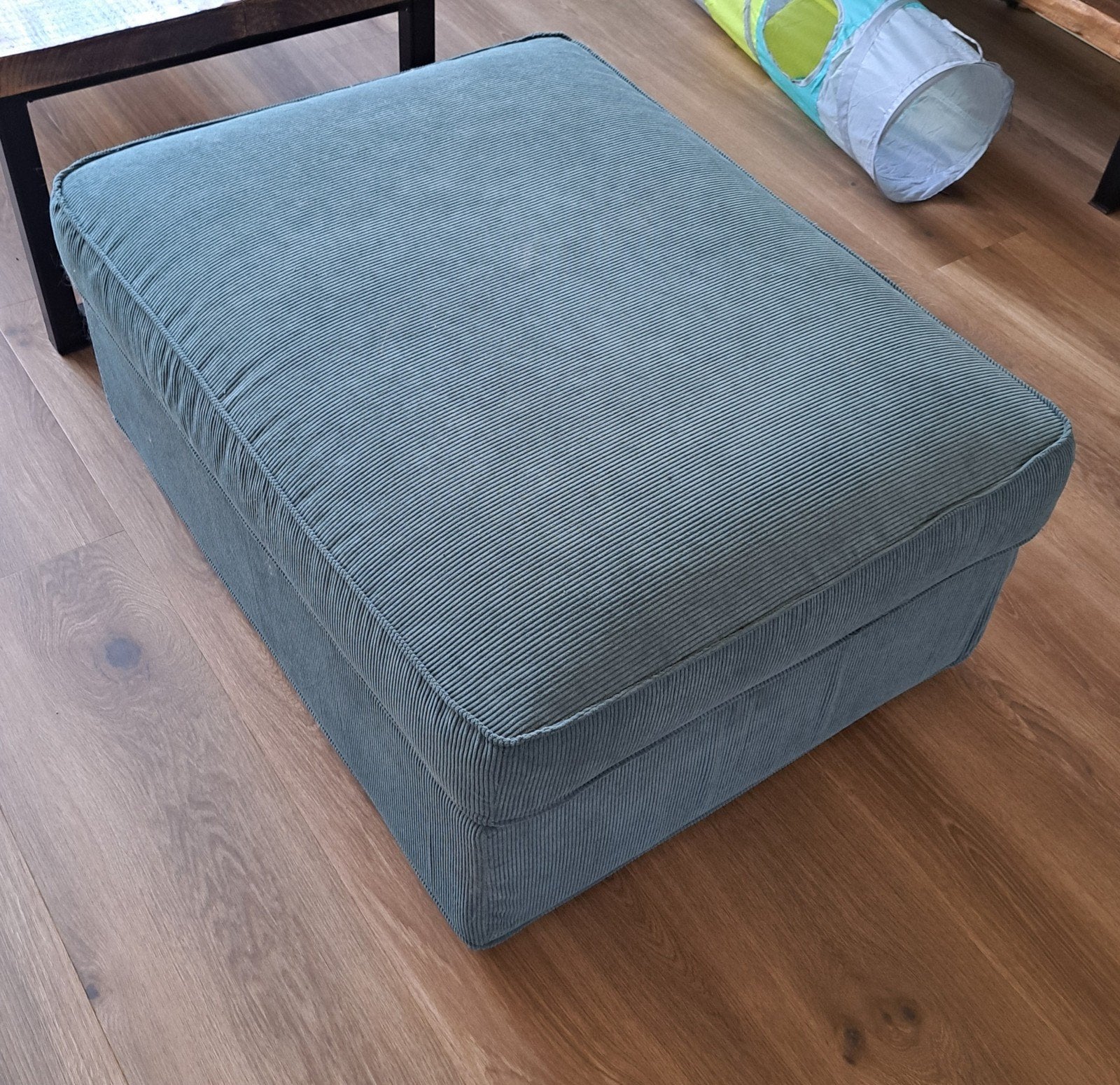 IKEA KIVIK Poef - Kelinge Grijsturkoois, Ophalen, 75 tot 100 cm, Zo goed als nieuw, 75 tot 100 cm