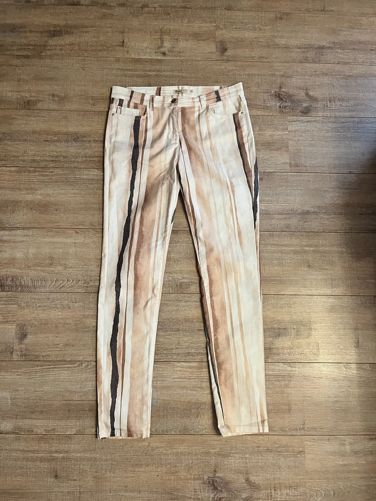 Nieuw Gafair Jeans Stormy gestreept 40 beige bruin ecru, Maat 38/40 (M), Gafair, Beige, Nieuw