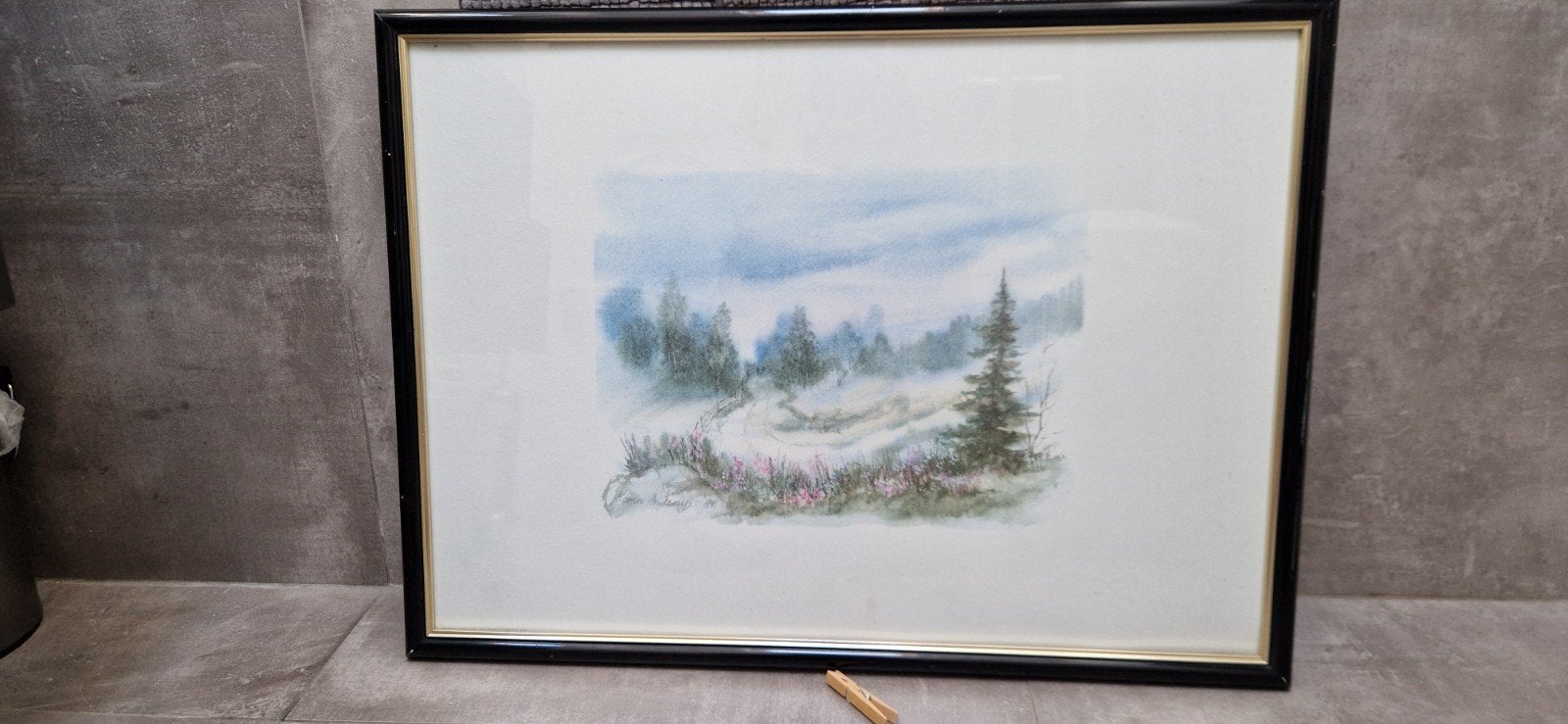 Schilderij Karin Andersen '84 - Landschap met heide, Antiek en Kunst, Ophalen of Verzenden