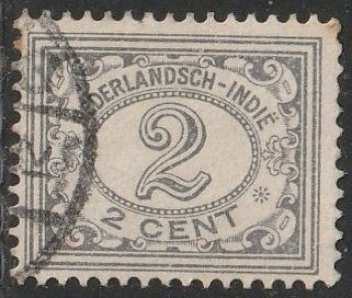 Ned.Indië 1912 102 Cijfer 2c grijs, Gest, Ophalen of Verzenden, Gestempeld, Nederlands-Indië