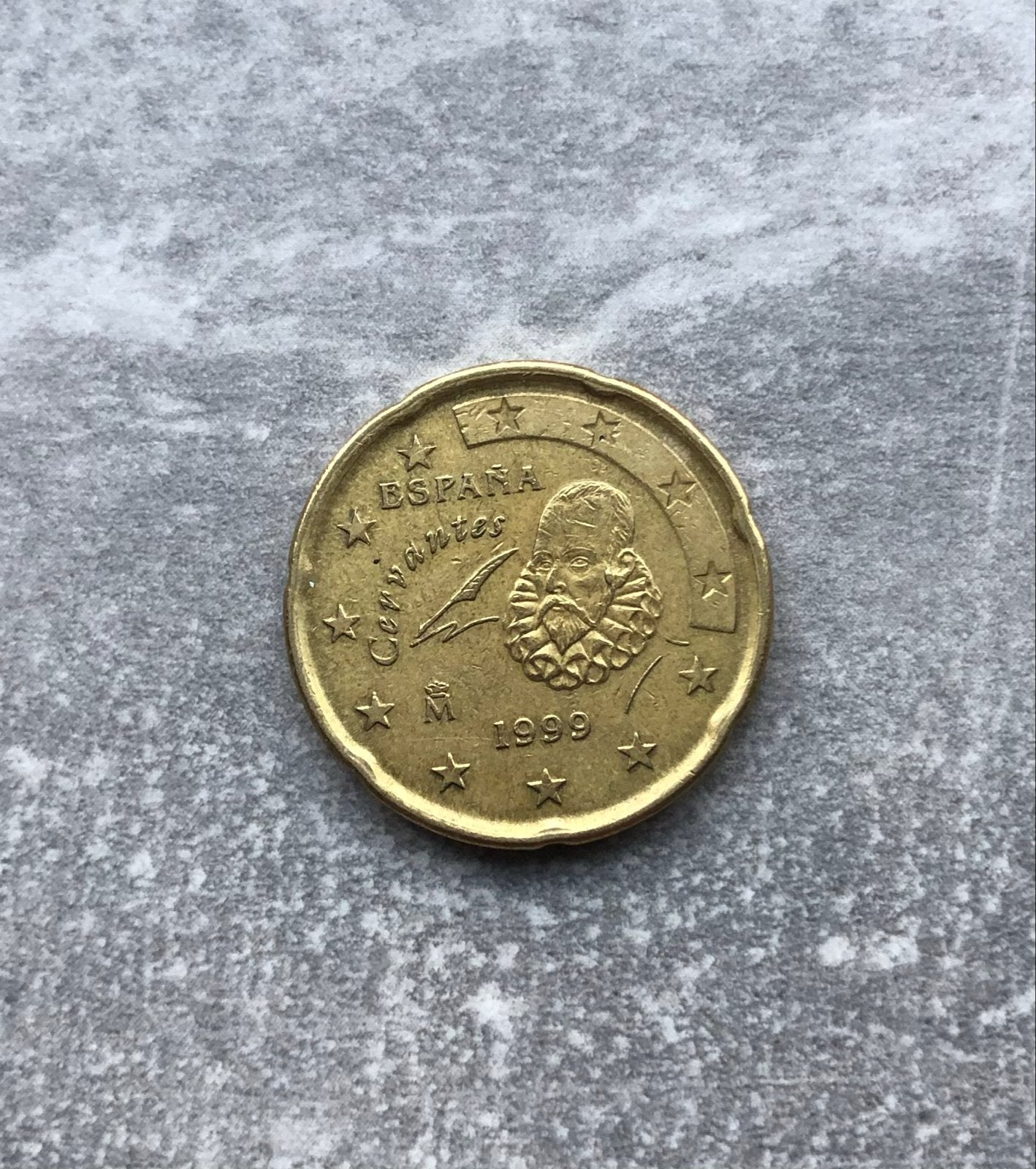 Spaanse 20 cent munt 1999 - Miguel de Cervantes, Ophalen, Spanje, 20 cent, Losse munt