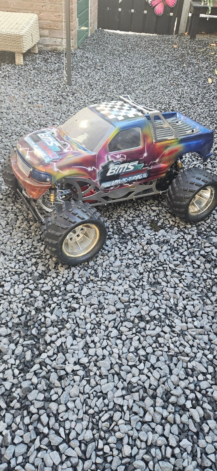 mooie fg monster truck vol alu met 2 kapen nieuw en gebruikt, Ophalen of Verzenden