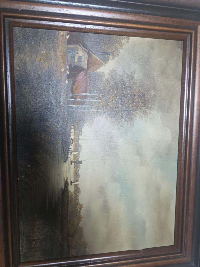 Olieverfschilderij 'Hollands Landschap' gesigneerd J. Kok, Antiek en Kunst, Kunst | Schilderijen | Klassiek, Ophalen of Verzenden