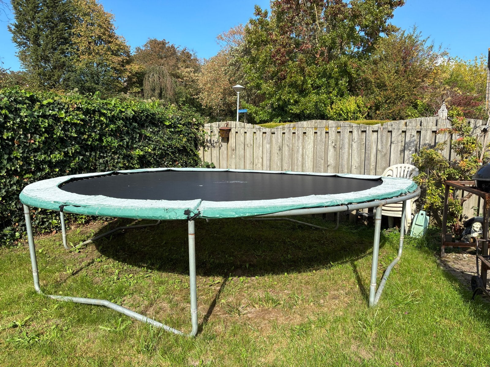 Trampoline 3,80m doorsnee - rand aan vervanging toe, Ophalen, Gebruikt