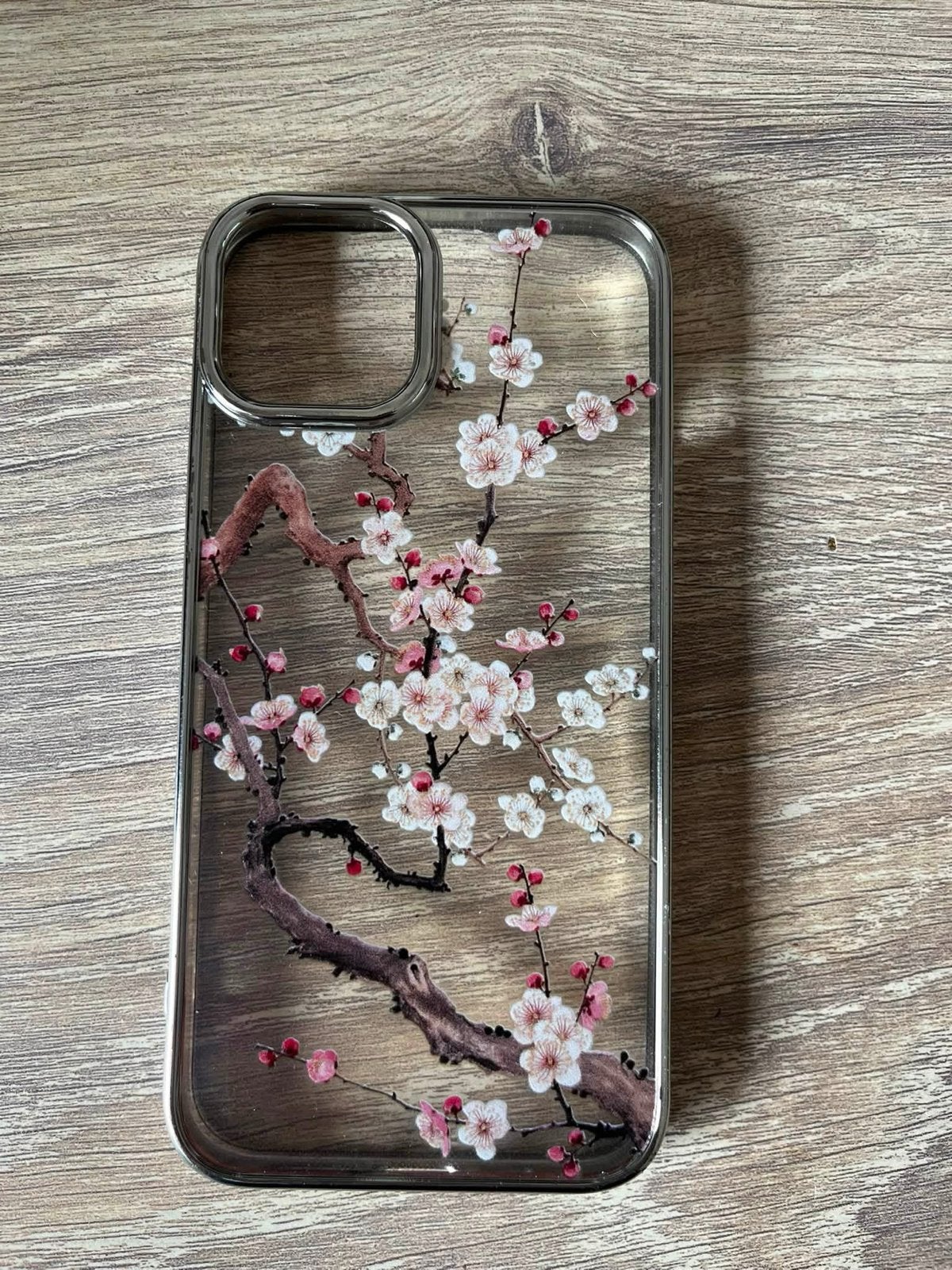 Transparant iPhone 13 Hoesje met Kersenbloesem Design, Kunststof, IPhone 13, Overige merken, Nieuw