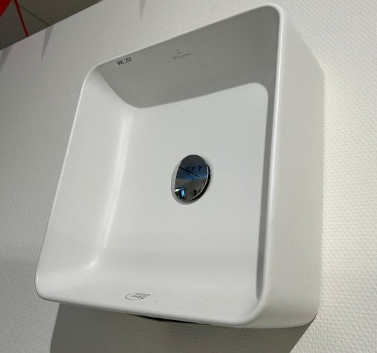V&B opzetkom vierkant wit 38x38x14cm, Huis en Inrichting, Badkamer | Badkamermeubels, Niet ingevuld, 50 tot 100 cm, Zo goed als nieuw