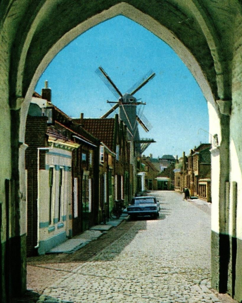 18561 Zierikzee Zeeland jr 60 Nobelpoort Postzegel afgeweekt, Ophalen of Verzenden, 1960 tot 1980, Gelopen, Zeeland