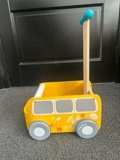 Plan Toys Loopwagen Bus, Ophalen, Zo goed als nieuw, Duw- of Trekspeelgoed