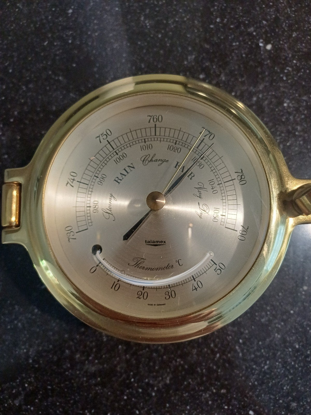 Talamex Barometer en Thermometer - Messing, Ophalen of Verzenden, Zo goed als nieuw