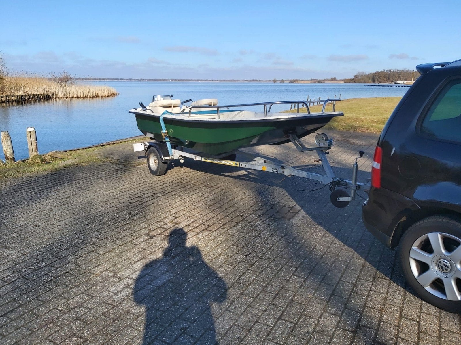 Carolina Skiff Visboot Platbodem met 2 motoren, Watersport en Boten, Vis- en Consoleboten, Gebruikt, Viertaktmotor, Ophalen of Verzenden