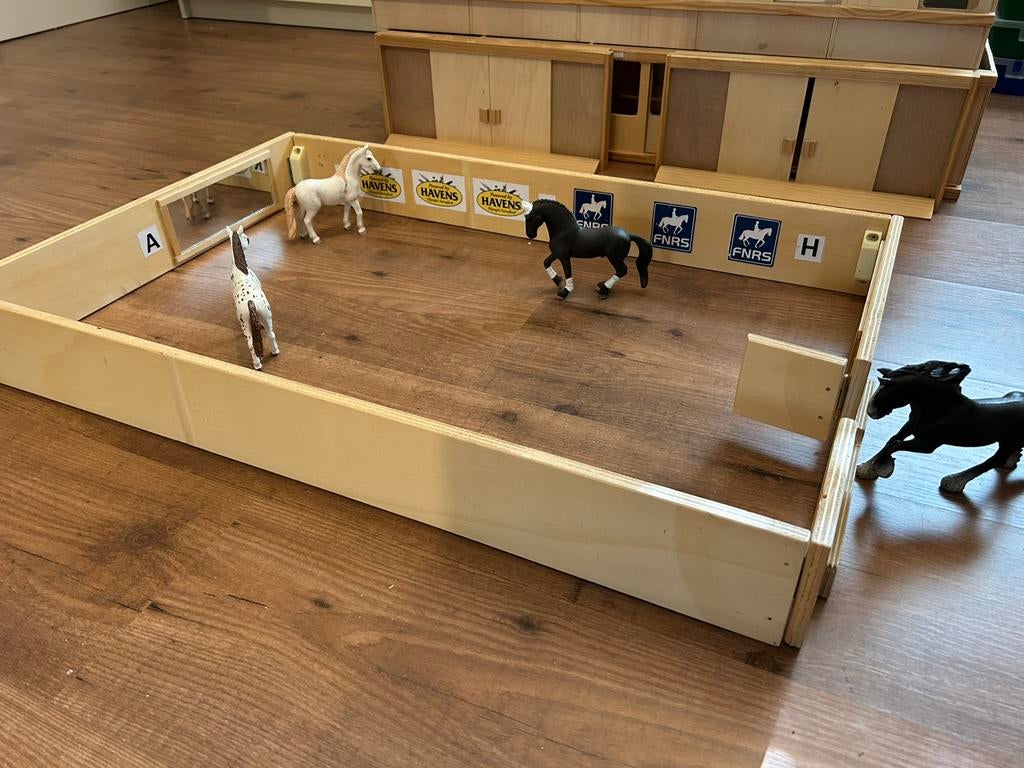 Paarden rijbak buitenbak houten speelgoed, Verzenden, Zo goed als nieuw