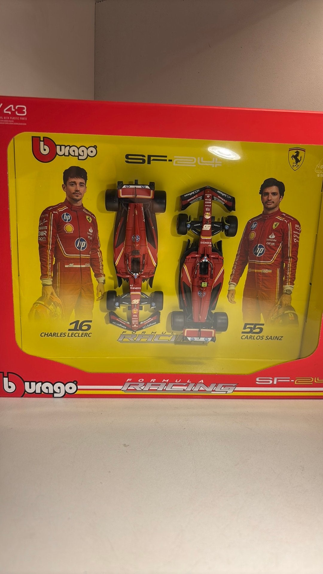 F1 ferrari set sf24 Bburago 1.43, Overige merken, Auto, Ophalen of Verzenden, A