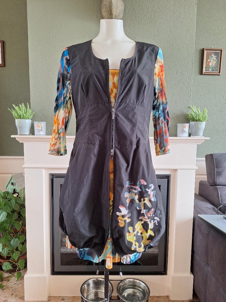 Joseph Ribkoff 2 delen look in 1 jurk M 38, Maat 38/40 (M), Verzenden, Zwart, Joseph Ribkoff