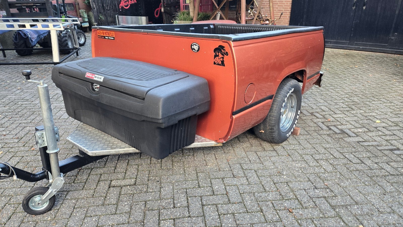 Unieke mooie USA pickup bak aanhangwagen, Ophalen
