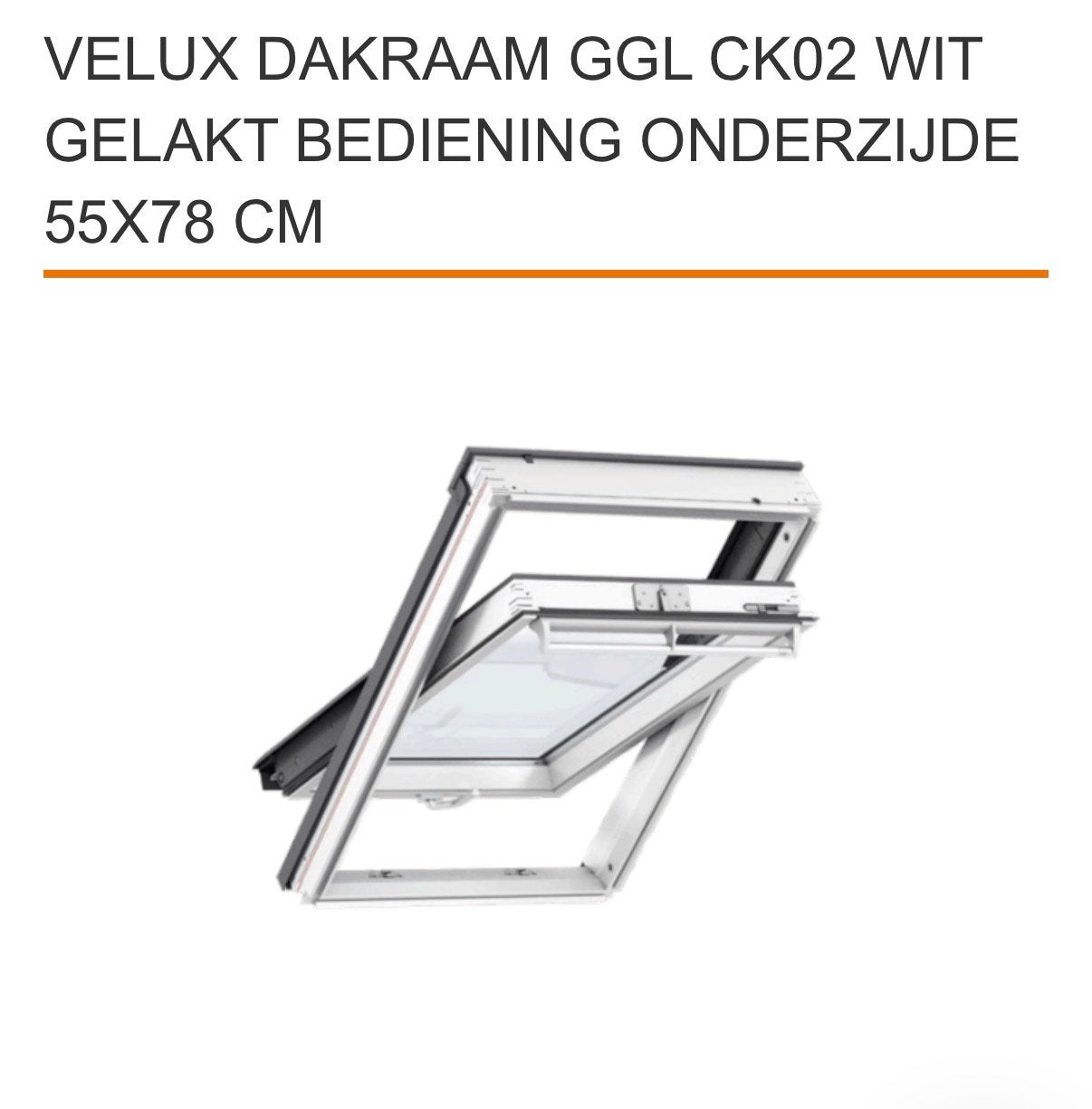4x NIEUW - Velux dakraam GGL ck02 2070 wit - gootstukken, Ophalen, Minder dan 80 cm, Nieuw, Dubbelglas