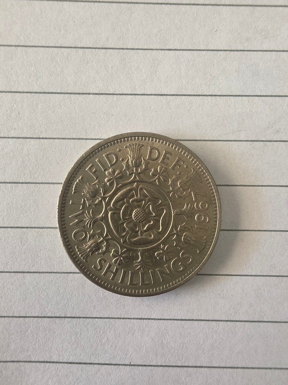 Zeldzame Britse Two Shillings munt 1967, Ophalen, Overige landen, Losse munt
