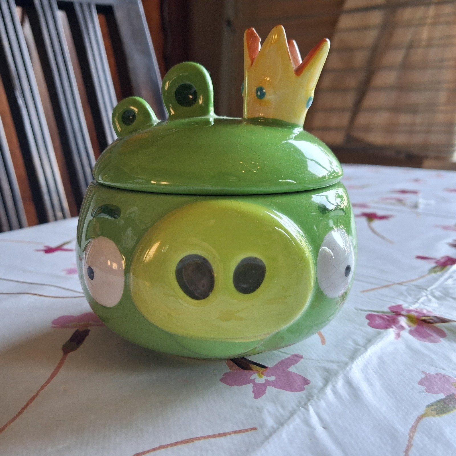 Keramieke Angry Birds King Pig mok, Ophalen of Verzenden, Zo goed als nieuw, Porselein, Kop en/of schotel