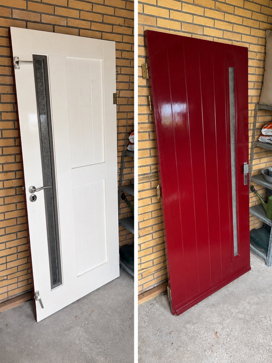 Merbau voordeur – 212  93 cm, Ophalen, Gebruikt, 80 tot 100 cm, Buitendeur