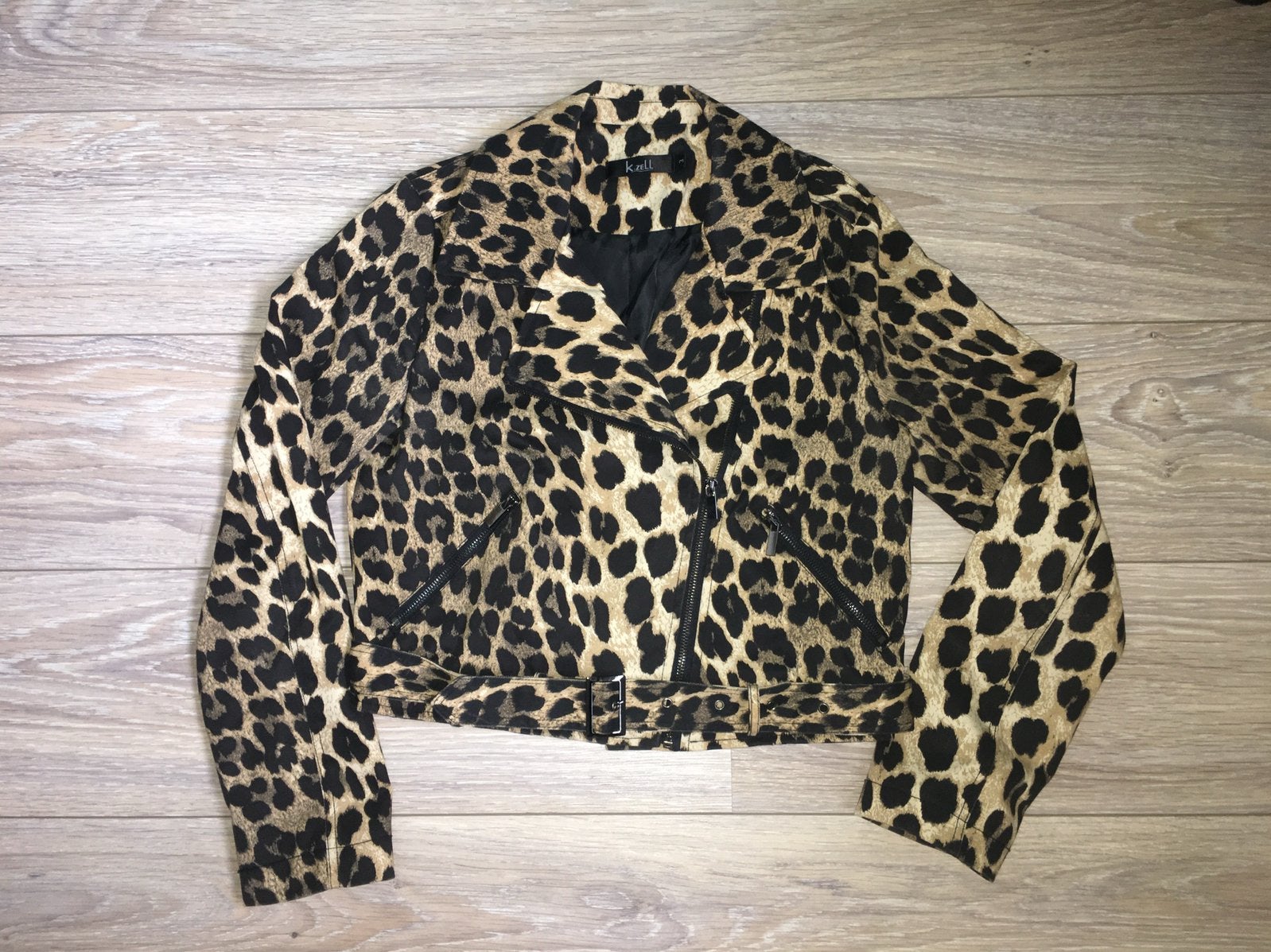 Panterprint jasje maat M, Ophalen of Verzenden, Zo goed als nieuw, Maat 38/40 (M), Bruin