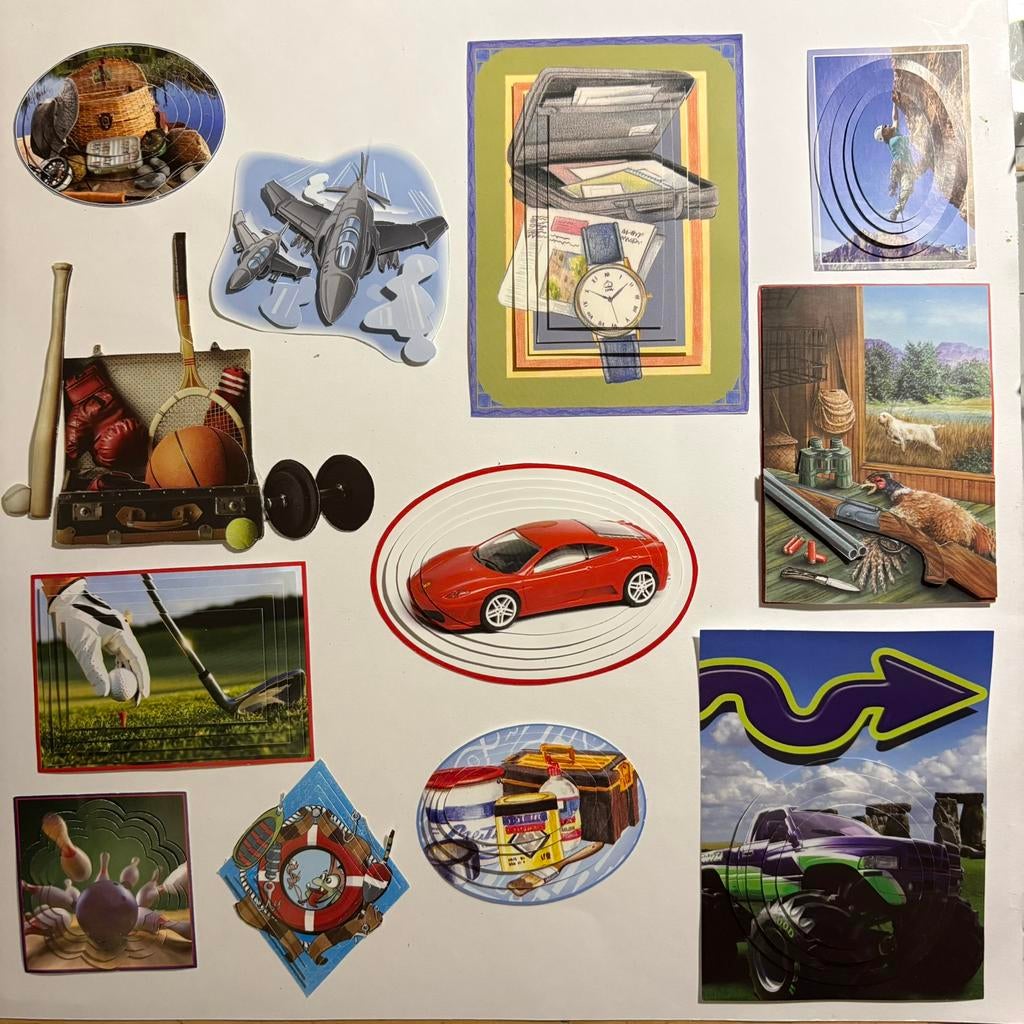 3d plaatjes mannen nu 2,00, Hobby en Vrije tijd, Kaarten | Zelf maken, Ophalen of Verzenden, Nieuw, Overige thema's, Knipvel