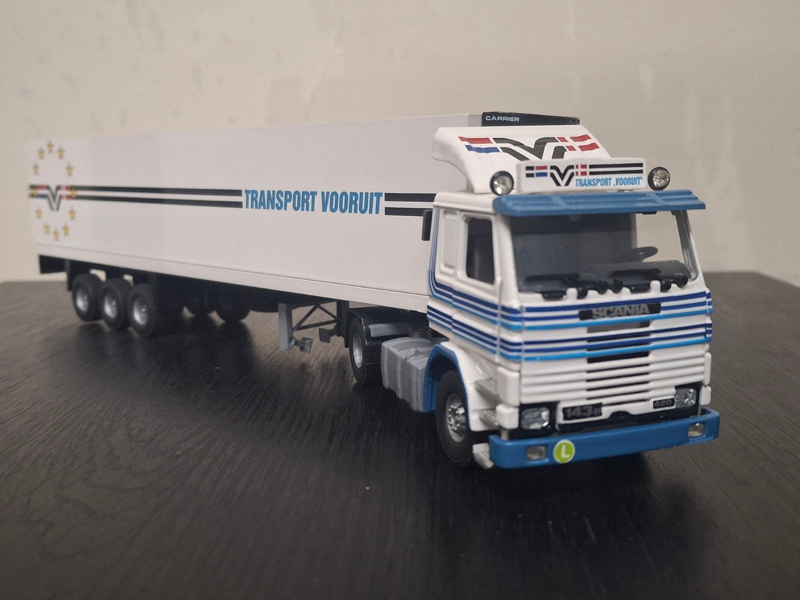 Tekno Scania Transport Vooruit, Ophalen of Verzenden, Zo goed als nieuw, Bus of Vrachtwagen, Tekno