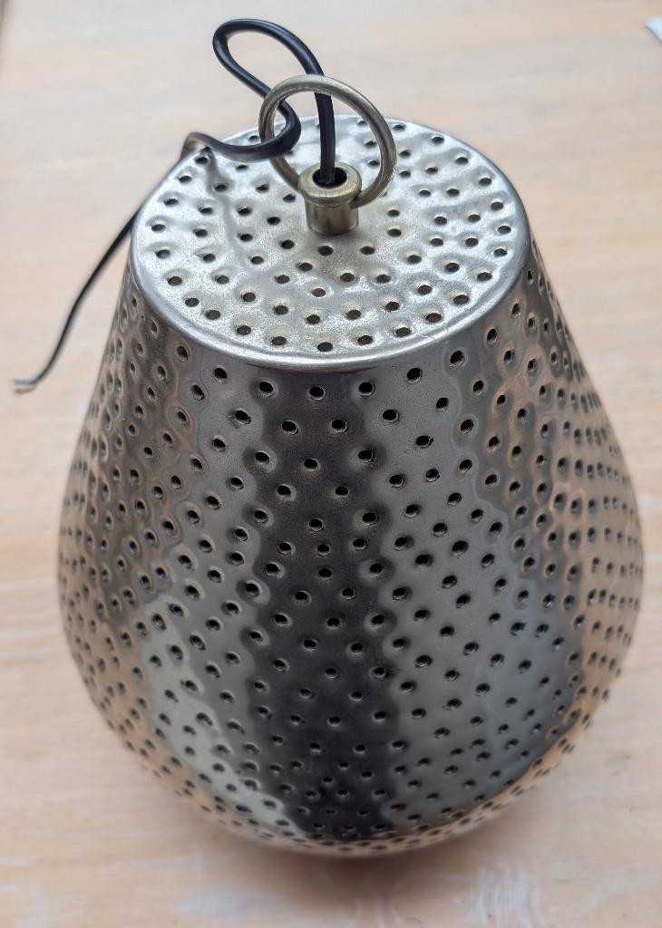 Industriële metalen hanglamp, Ophalen of Verzenden, Zo goed als nieuw, Metaal, Minder dan 50 cm