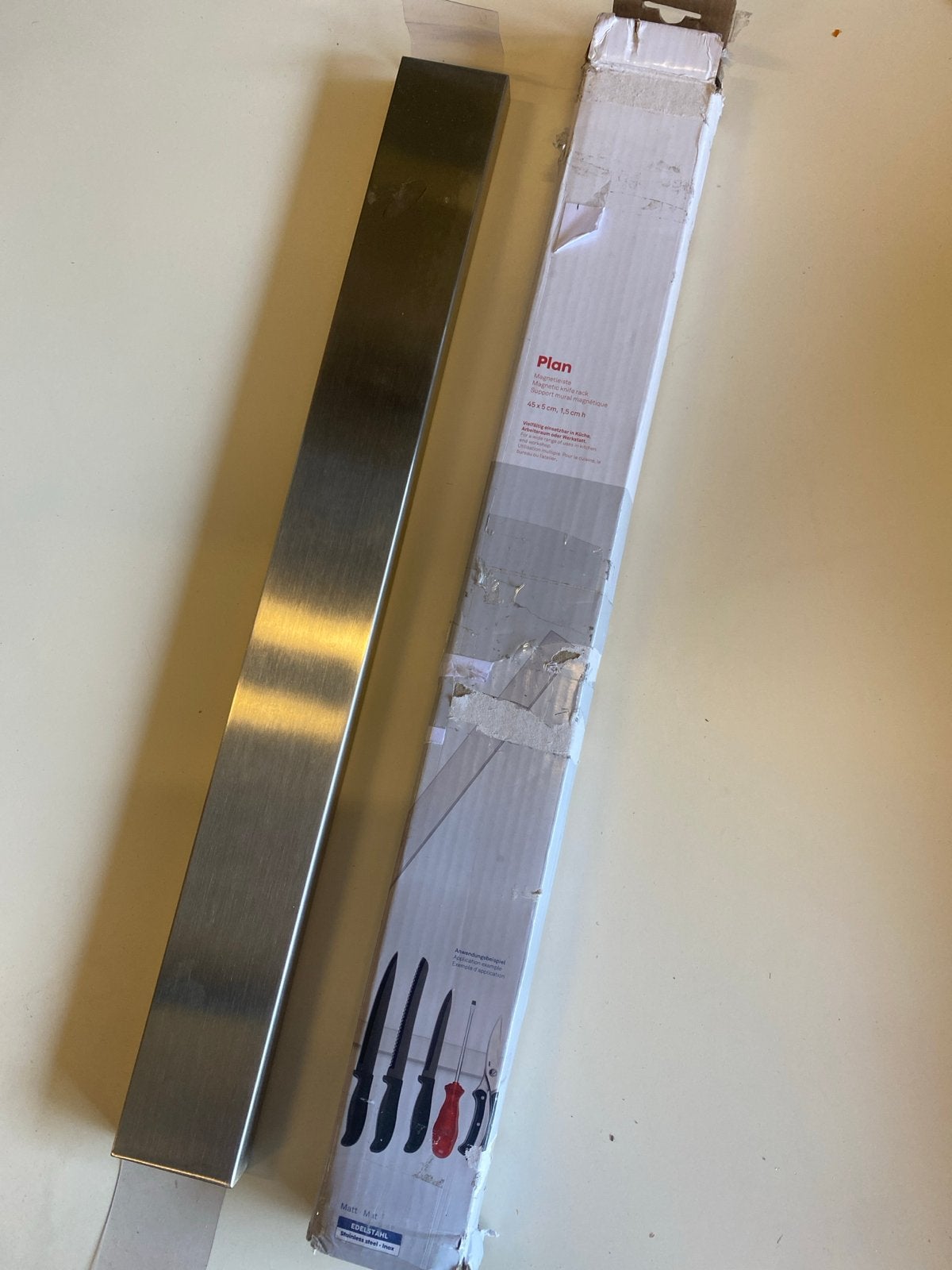 Nieuwe magnetische messenhouder - 45 cm RVS, Overige typen, Onbekend, Ophalen of Verzenden, Metaal